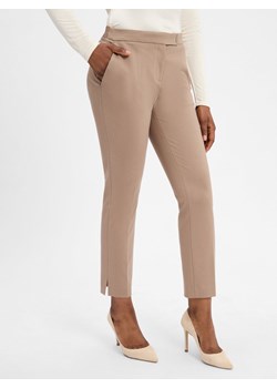 BOSS Damskie spodnie garniturowe - Tapria-Crop Kobiety wiskoza taupe jednolity ze sklepu vangraaf w kategorii Spodnie damskie - zdjęcie 184758977
