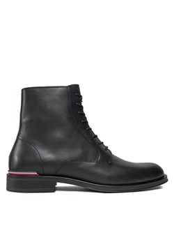 Kozaki Tommy Hilfiger Core Rwb Hilfiger Lth Lce Boot FM0FM05030 Czarny ze sklepu eobuwie.pl w kategorii Buty zimowe męskie - zdjęcie 184761309