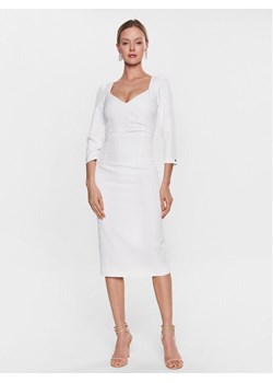 Nissa Sukienka codzienna RZ13994 Biały Slim Fit ze sklepu MODIVO w kategorii Sukienki - zdjęcie 184761929