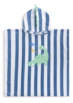 Swim Essentials Ponczo &quot;Dino&quot; w kolorze biało-niebieskim- 65 x 65 cm ze sklepu Limango Polska w kategorii Ręczniki dla dzieci - zdjęcie 184766268