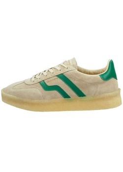 GANT Footwear Skórzane sneakersy &quot;Cuzima Crepe&quot; w kolorze beżowo-zielonym ze sklepu Limango Polska w kategorii Buty sportowe damskie - zdjęcie 184766465