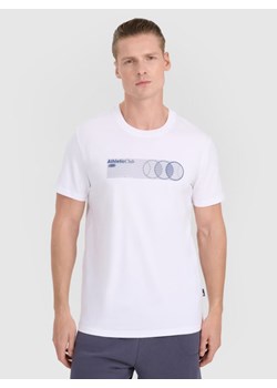 Męski t-shirt z nadrukiem 4F 4FRSS25TTSHM2851 - biały ze sklepu Sportstylestory.com w kategorii T-shirty męskie - zdjęcie 184767397