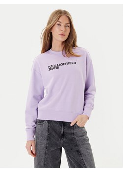 Karl Lagerfeld Jeans Bluza A1W20005 Fioletowy Regular Fit ze sklepu MODIVO w kategorii Bluzy damskie - zdjęcie 184768099