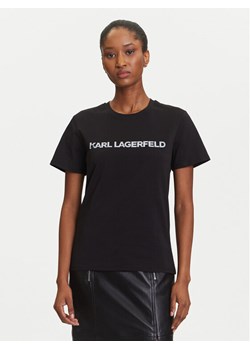 KARL LAGERFELD T-Shirt A3W17102 Czarny Regular Fit ze sklepu MODIVO w kategorii Bluzki damskie - zdjęcie 184768118