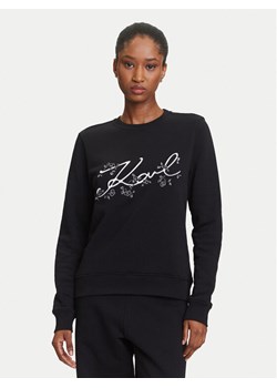 KARL LAGERFELD Bluza A3W20010 Czarny Regular Fit ze sklepu MODIVO w kategorii Bluzy damskie - zdjęcie 184768165