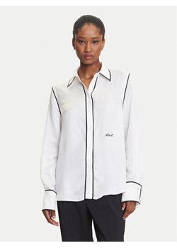 KARL LAGERFELD Koszula A3W11012 Biały Regular Fit ze sklepu MODIVO w kategorii Koszule damskie - zdjęcie 184768227