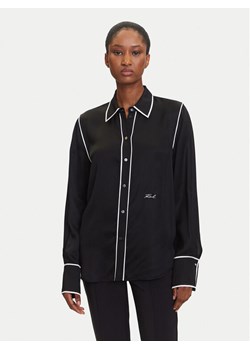 KARL LAGERFELD Koszula A3W11012 Czarny Regular Fit ze sklepu MODIVO w kategorii Koszule damskie - zdjęcie 184768246
