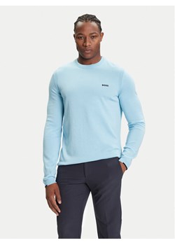 BOSS Sweter K_Ever-X 50541940 Błękitny Regular Fit ze sklepu MODIVO w kategorii Swetry męskie - zdjęcie 184769838