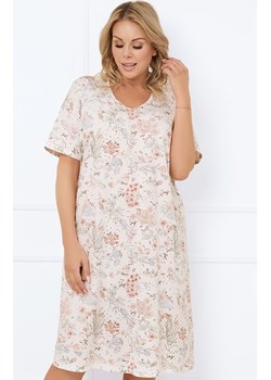 Bawełniana koszula nocna Ermida, Kolor ecru-wzór, Rozmiar M, Italian Fashion ze sklepu Intymna w kategorii Koszule nocne - zdjęcie 184772368