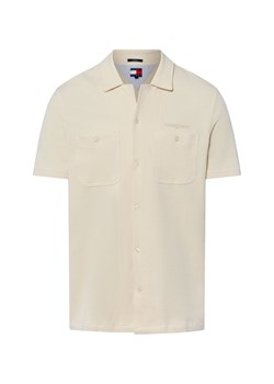 Tommy Jeans Męska koszulka z krótkim rękawem Mężczyźni Regular Fit Bawełna piaskowy jednolity ze sklepu vangraaf w kategorii Koszule męskie - zdjęcie 184773275