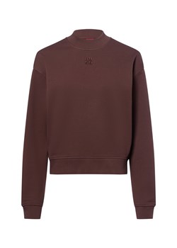 HUGO Bluza damska - Daxandria Kobiety Bawełna czekoladowy jednolity ze sklepu vangraaf w kategorii Bluzy damskie - zdjęcie 184773285