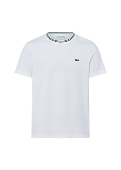 Lacoste Koszulka męska Mężczyźni Bawełna biały jednolity ze sklepu vangraaf w kategorii T-shirty męskie - zdjęcie 184773289