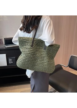 Słomiana torba shopper - Zielony ze sklepu Intimica.pl w kategorii Torby letnie - zdjęcie 184774776