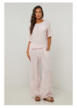 Le Monde du Lin Lniana bluzka w kolorze jasnoróżowym ze sklepu Limango Polska w kategorii Bluzki damskie - zdjęcie 184775837