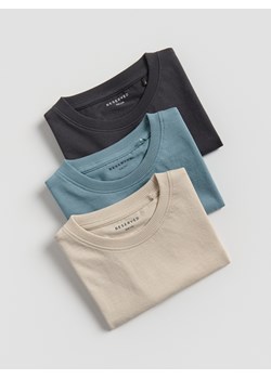 Reserved - Bawełniany t-shirt 3 pack - beżowy ze sklepu Reserved w kategorii T-shirty chłopięce - zdjęcie 184776995