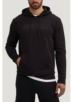 GUESS Czarna męska bluza z kapturem Aldwin, Rozmiar M ze sklepu outfit.pl w kategorii Bluzy męskie - zdjęcie 184777136