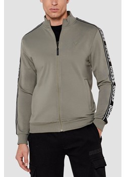 GUESS Zielona męska bluza z lampasami New Arlo, Rozmiar S ze sklepu outfit.pl w kategorii Bluzy męskie - zdjęcie 184777167