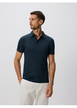 Reserved - Koszulka polo slim - ciemnozielony ze sklepu Reserved w kategorii T-shirty męskie - zdjęcie 184777408