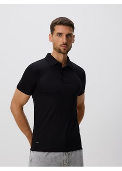 Reserved - Koszulka polo slim - czarny ze sklepu Reserved w kategorii T-shirty męskie - zdjęcie 184777415
