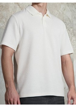 Sinsay - Koszulka polo - kremowy ze sklepu Sinsay w kategorii T-shirty męskie - zdjęcie 184778785