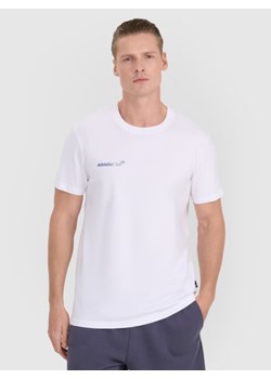 Męski t-shirt z nadrukiem 4F 4FRSS25TTSHM2853 - biały ze sklepu Sportstylestory.com w kategorii T-shirty męskie - zdjęcie 184780009