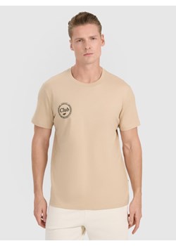 Męski t-shirt z nadrukiem 4F 4FRSS25TTSHM2854 - beżowy ze sklepu Sportstylestory.com w kategorii T-shirty męskie - zdjęcie 184780056