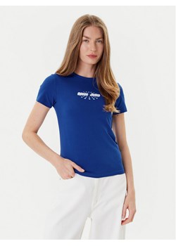 Guess Jeans T-Shirt W5YI04 J1314 Niebieski Slim Fit ze sklepu MODIVO w kategorii Bluzki damskie - zdjęcie 184780896