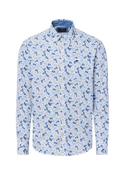 Fynch-Hatton Męska koszula bawełniana Mężczyźni Regular Fit Bawełna biały wzorzysty ze sklepu vangraaf w kategorii Koszule męskie - zdjęcie 184781626