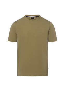 BOSS Koszulka męska - Thompson Mężczyźni Bawełna khaki jednolity ze sklepu vangraaf w kategorii T-shirty męskie - zdjęcie 184781628