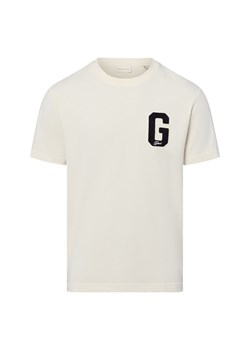 Gant Koszulka męska Mężczyźni Bawełna écru jednolity ze sklepu vangraaf w kategorii T-shirty męskie - zdjęcie 184781635