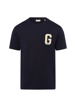 Gant Koszulka męska Mężczyźni Bawełna granatowy jednolity ze sklepu vangraaf w kategorii T-shirty męskie - zdjęcie 184781637