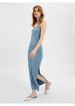 Samsøe Samsøe Damska sukienka maxi - Sasunna Kobiety Lyocell denim jednolity ze sklepu vangraaf w kategorii Sukienki - zdjęcie 184781649