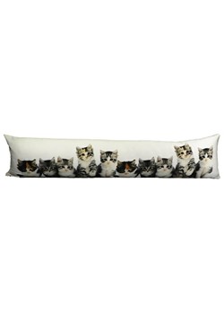 Mars &amp; More Poduszka &quot;Kittens&quot; w kolorze szaro-białym przeciw przeciągom - 90 x 20 cm ze sklepu Limango Polska w kategorii Poduszki dekoracyjne - zdjęcie 184784507