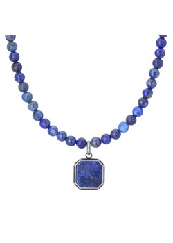 Męski naszyjnik z lapisu lazuli z zawieszką kamienie naturalne ze sklepu manoki.pl w kategorii Naszyjniki męskie - zdjęcie 184785789