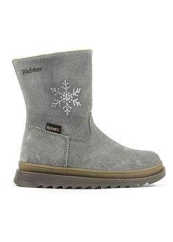 Richter Shoes Skórzane kozaki zimowe &quot;Anna&quot; w kolorze szarym ze sklepu Limango Polska w kategorii Buty zimowe dziecięce - zdjęcie 184786709
