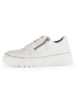 Gabor Skórzane sneakersy w kolorze białym ze wzorem ze sklepu Limango Polska w kategorii Buty sportowe damskie - zdjęcie 184786865