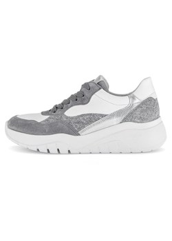 Gabor Skórzane sneakersy w kolorze srebrno-szaro-białym ze sklepu Limango Polska w kategorii Buty sportowe damskie - zdjęcie 184786975