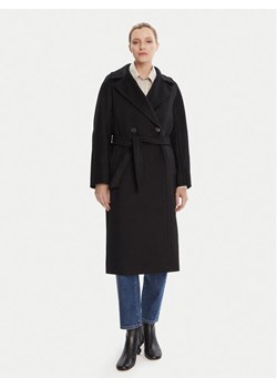 Weekend Max Mara Płaszcz wełniany Resina 2525016031 Czarny Regular Fit - id: 0000305439314 - marki Max Mara - 184787635 Weekend Max Mara Płaszcz wełniany Resina 2525016031 Czarny Regular Fit ze sklepu MODIVO w kategorii Płaszcze damskie - zdjęcie 184787635