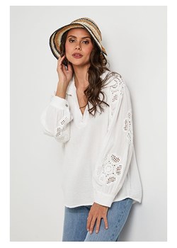 Lin Passion Bluzka w kolorze białym ze sklepu Limango Polska w kategorii Bluzki damskie - zdjęcie 184789515