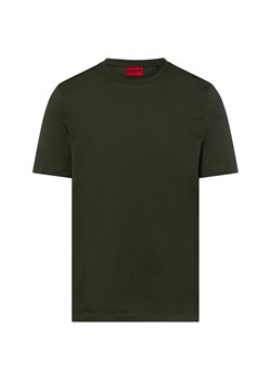 HUGO Koszulka męska - Dimerstee Mężczyźni Bawełna oliwkowy jednolity ze sklepu vangraaf w kategorii T-shirty męskie - zdjęcie 184791069