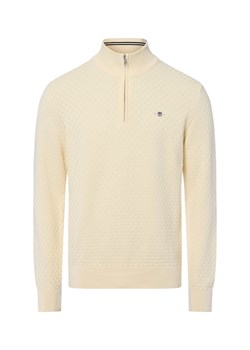 Gant Męska koszulka z dzianiny Mężczyźni Bawełna écru wypukły wzór tkaniny - id: 776846-0001-09940 - marki Gant - 184791086 Gant Męska koszulka z dzianiny Mężczyźni Bawełna écru wypukły wzór tkaniny ze sklepu vangraaf w kategorii Swetry męskie - zdjęcie 184791086