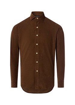 Polo Ralph Lauren Męska koszula sztruksowa Mężczyźni Regular Fit Bawełna brązowy jednolity ze sklepu vangraaf w kategorii Koszule męskie - zdjęcie 184791109