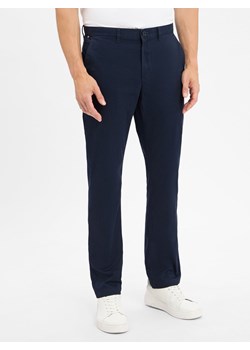 Tommy Hilfiger Męskie spodnie chino - Denton Mężczyźni Bawełna granatowy jednolity ze sklepu vangraaf w kategorii Spodnie męskie - zdjęcie 184791139