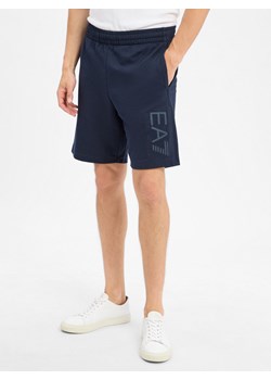 EA7 Emporio Armani Szorty Mężczyźni Bawełna granatowy jednolity ze sklepu vangraaf w kategorii Spodenki męskie - zdjęcie 184791148