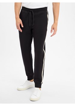 EA7 Emporio Armani Męskie spodnie do biegania Mężczyźni Bawełna czarny jednolity ze sklepu vangraaf w kategorii Spodnie męskie - zdjęcie 184791149