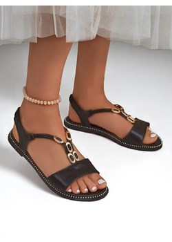Royalfashion Damskie sandały z ozdobnymi paseczkami  Siena Glow ze sklepu royalfashion.pl w kategorii Sandały damskie - zdjęcie 184794987