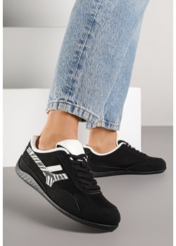 Czarne Sneakersy z Geometrycznym Motywem w Zeberkę Arpolia ze sklepu renee.pl w kategorii Buty sportowe damskie - zdjęcie 184795447