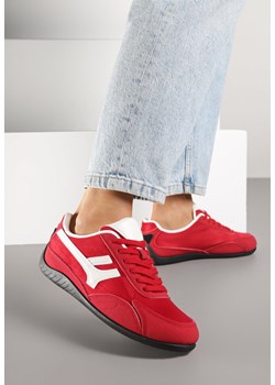 Czerwone Sneakersy z Geometrycznym Motywem Arpolia ze sklepu renee.pl w kategorii Buty sportowe damskie - zdjęcie 184795465