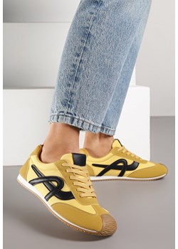 Żółte Sneakersy z Geometrycznym Wzorem Arnenta ze sklepu renee.pl w kategorii Buty sportowe damskie - zdjęcie 184795489