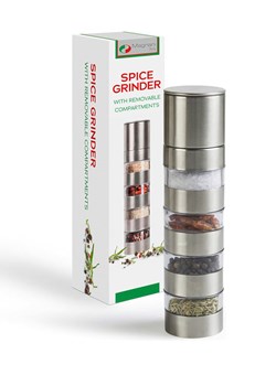 Lifa Living Młynek w kolorze srebrnym na przyprawy - wys. 21 cm ze sklepu Limango Polska w kategorii Młynki do soli i pieprzu - zdjęcie 184797136